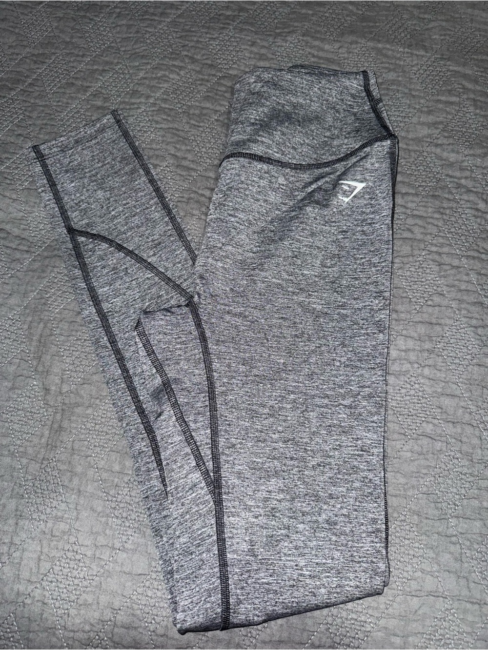 Gymshark Gray Heart Marl High Waisted Workout Leggings Size Small